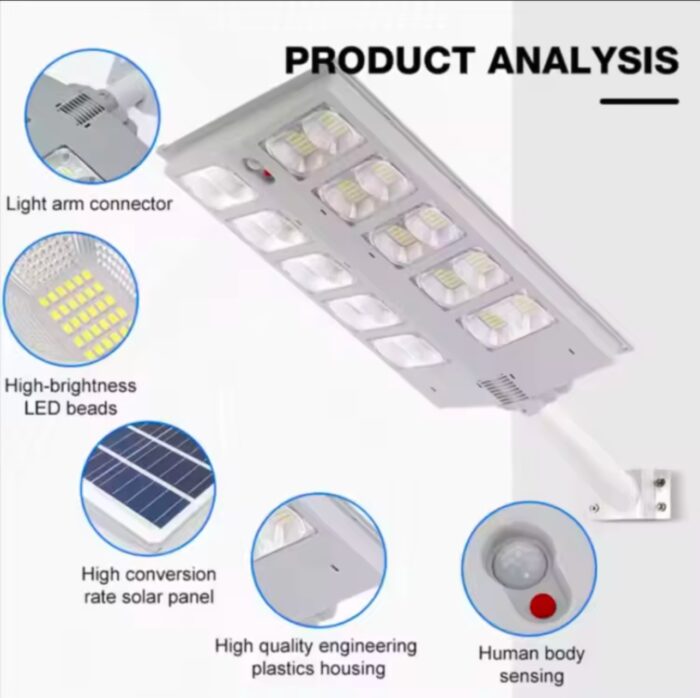 1000W SUPER BRIGHT SOLAR STREET LIGHT STRONG ALUMINIUM - Image 5