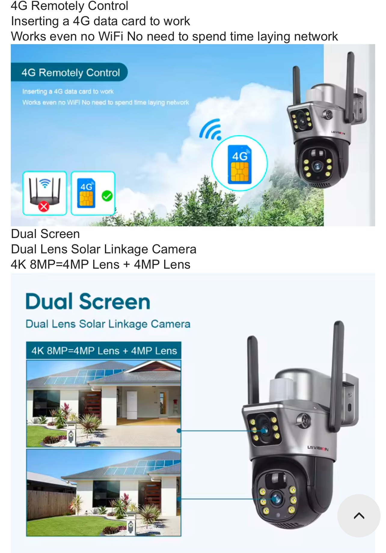 4G Solar Camera Dual lense Top Quality - Image 4