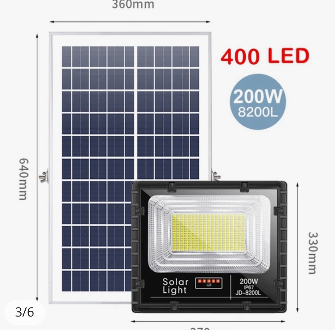 200Watts JD Solar Flood Light
Original - Image 3