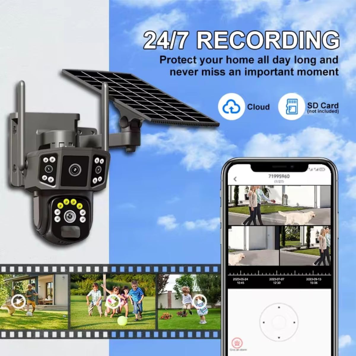 3 Screens 4G Solar Camera - Image 3