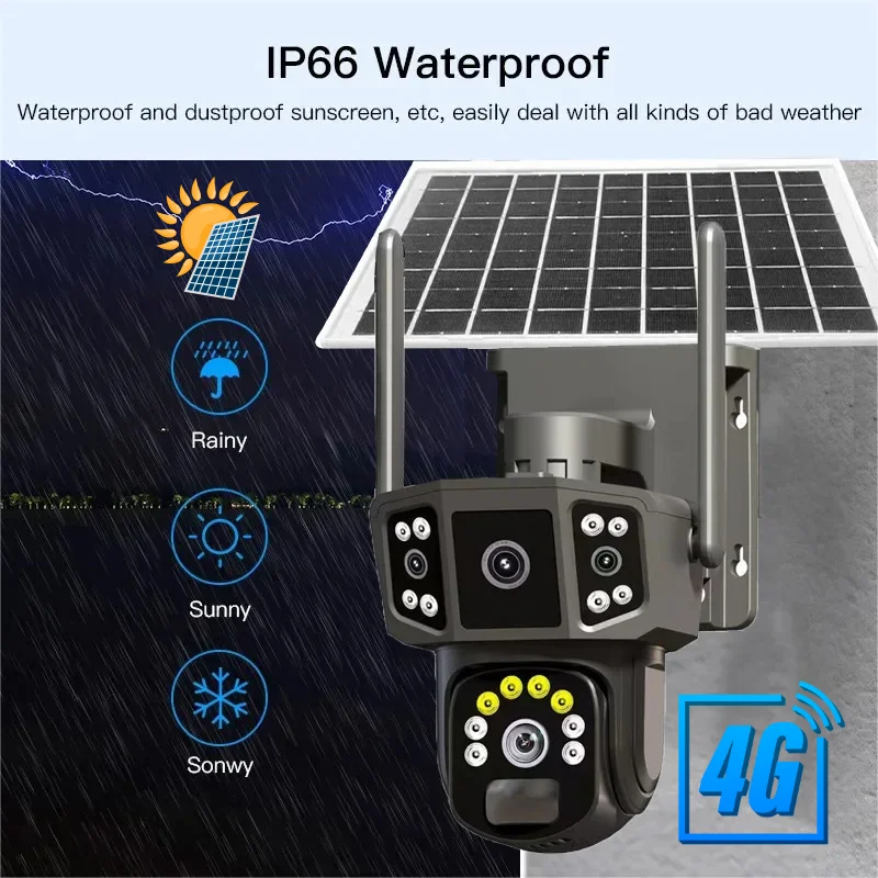 3 Screens 4G Solar Camera - Image 4